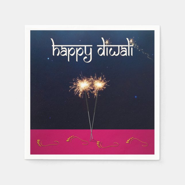 Mousserande Lycklig Diwali - Pappersservett (Framsidan)