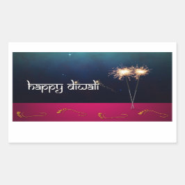 Mousserande Lycklig Diwali - Sticker Rektangulärt Klistermärke