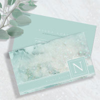 Mousserande Marble Monogram Pastel Grönt Std ID672