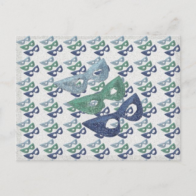 Mousserande maskor - vykort (Framsida)