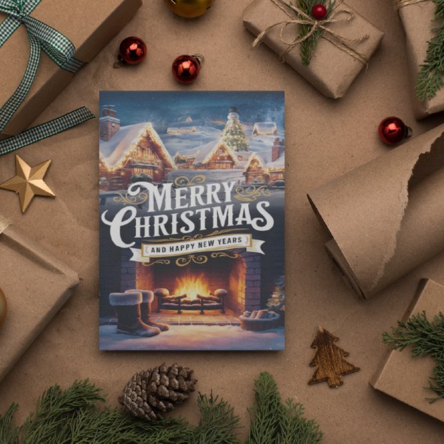 Mousserande Önskemål för God jul Vykort (Skapare uppladdad)