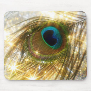 Mousserande Peacock Feather Mousepad Musmatta