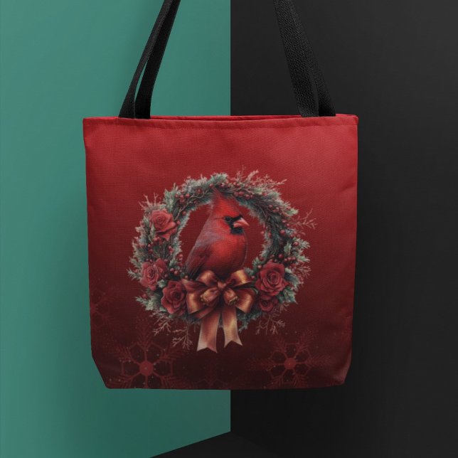 Mousserande Red med Red Cardinal jul Tygkasse (Skapare uppladdad)