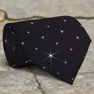 Mousserande Rhinestone Shiny Diamond Black Materia Slips