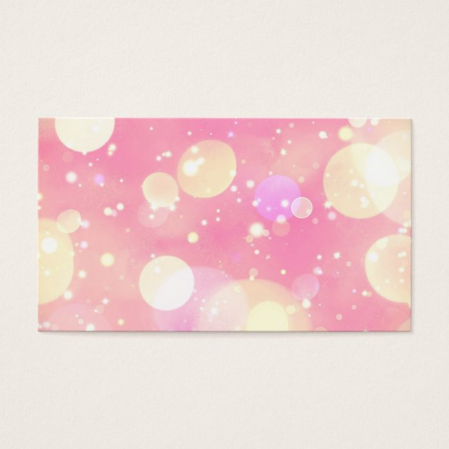 Mousserande Rosa Bubbles Visitkort (Framsidan)