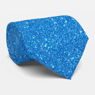 Mousserande Royal Blue Glitter Neck Tie Slips