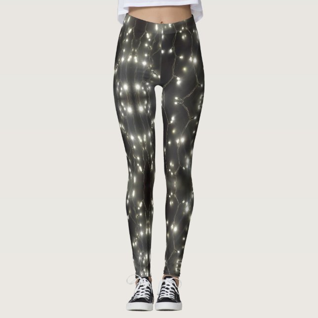 Mousserande Silver Ljus Legging (Framsida)