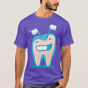 Mousserande Smiles toon Vector Icon of Clean Teeth T Shirt