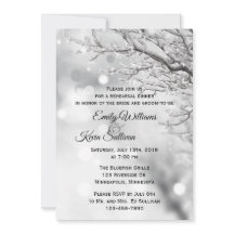 Mousserande Snö och Ice Winter Rehearsal Dinner