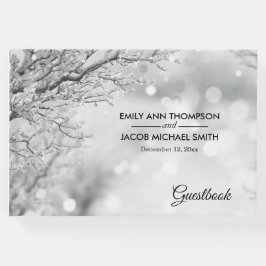 Mousserande Snö och isvinterbröllop Gästböcker
