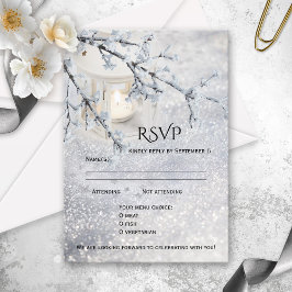 Mousserande Snö Winter Wedding OSA kort