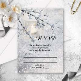 Mousserande Snö Winter Wedding OSA kort
