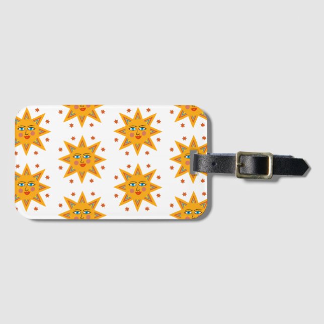 Mousserande Sol Charming och Cute Mönster Bagagebricka (Framsida horisontal)
