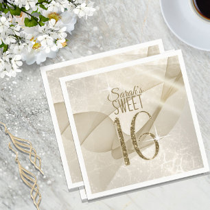 Mousserande Swirls Guld ID652 Pappersservett