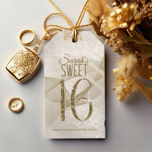 Mousserande Swirls Guld ID652 Presentetikett