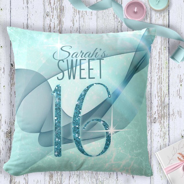 Mousserande Swirls Sweet sixteen-ID652 Kudde (Skapare uppladdad)