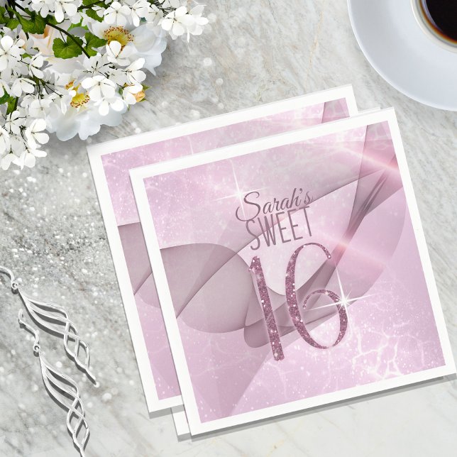 Mousserande Swirls Sweet sixteen Orchid Rosa ID652 Pappersservett (Skapare uppladdad)