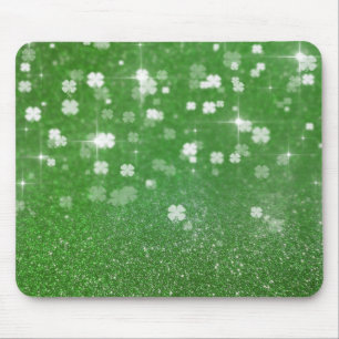 Mousserande Twinkle Glitter Klöver - Mousepad Musmatta