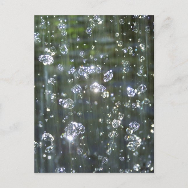 Mousserande vattenfall vykort (Framsida)