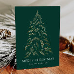 Mousserande Winter Gräs God jul non-Photo Julkort<br><div class="desc">Modern helgdag- och elegant-kort med en snöfaux-folie av guld-folie av gräs träd med grönt (eller färg efter eget val). "God jul" visas i ett vitt, modernt serif-teckensnitt med namnet eller anpassningsbarna nedan. Helgdag som inte är fotot återgår till visning tre gyllene gräs träd med ditt anpassningsbar-meddelande nedan i vit text....</div>