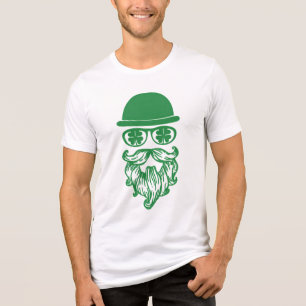 Moustache-alvor St. Patricks dag T Shirt