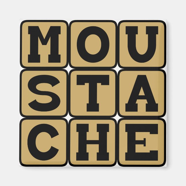 Moustache, Ansiktsbehåring Magnet (Framsidan)