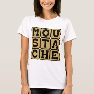 Moustache, Ansiktsbehåring T-shirt