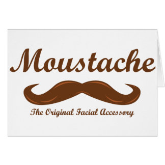 Moustache - det original- ansikts- åtfölja hälsningskort
