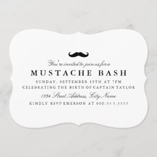 Moustache Inbjudningar