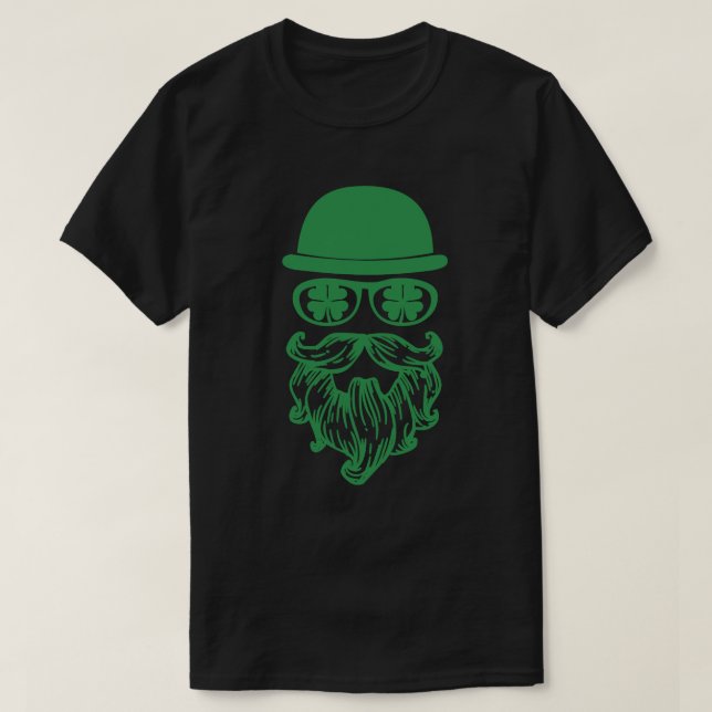 Moustache Leprechauns St. Patrick's Day T Shirt (Design framsida)