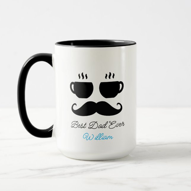 Moustache & Macchiato Pappamug Mugg (Vänster)