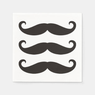 Moustache/mustasch/Schnurrbart + dina idéer Pappersservett