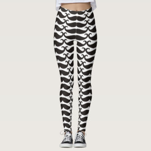 Moustache/mustasch/Schnurrbart + ditt namn Leggings