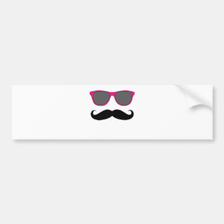 Moustache- och rosasolglasögonhumor bildekal