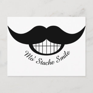 Moustache Smiley Vykort