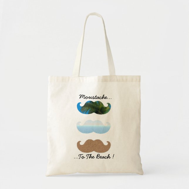 Moustache. Till stranden! Tygkasse (Framsidan)