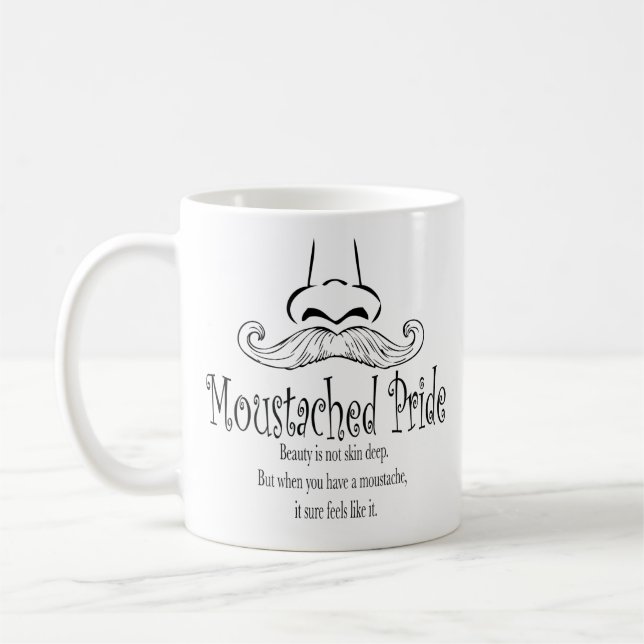 Moustached pride kaffemugg (Vänster)