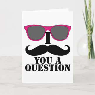 Moustachehumor med rosa solglasögon kort
