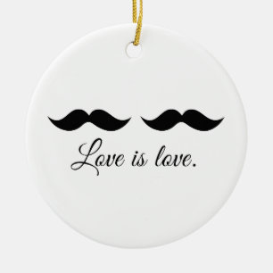 MOUSTACHEKÄRLEK - .PNG JULGRANSPRYDNAD KERAMIK