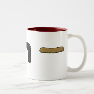 MOUSTACHEKOPP! Två-Tonad MUGG