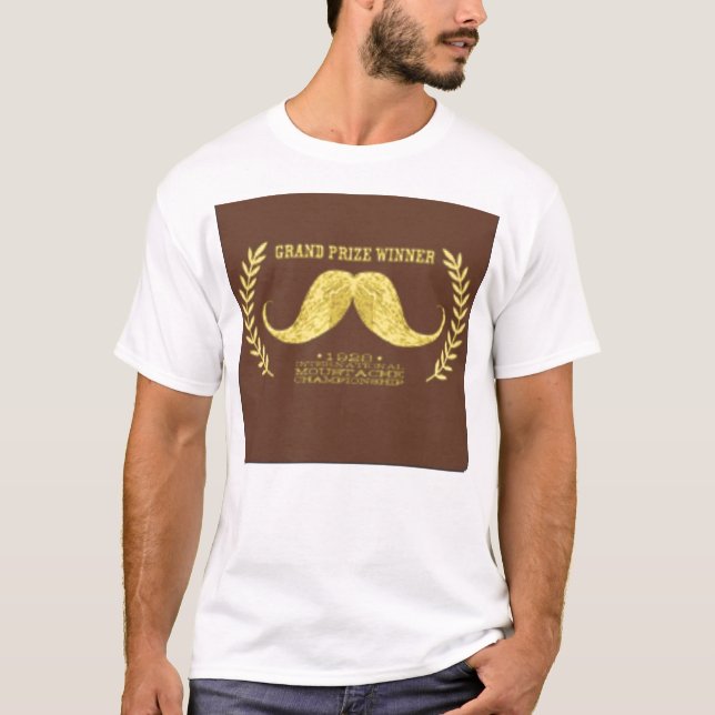 Moustachemästare Tee Shirt (Framsida)