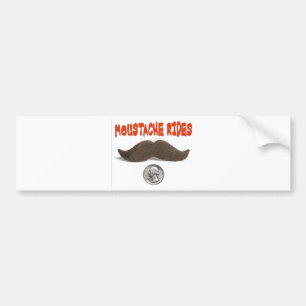 MOUSTACHEN RIDER 25 CENTS BILDEKAL