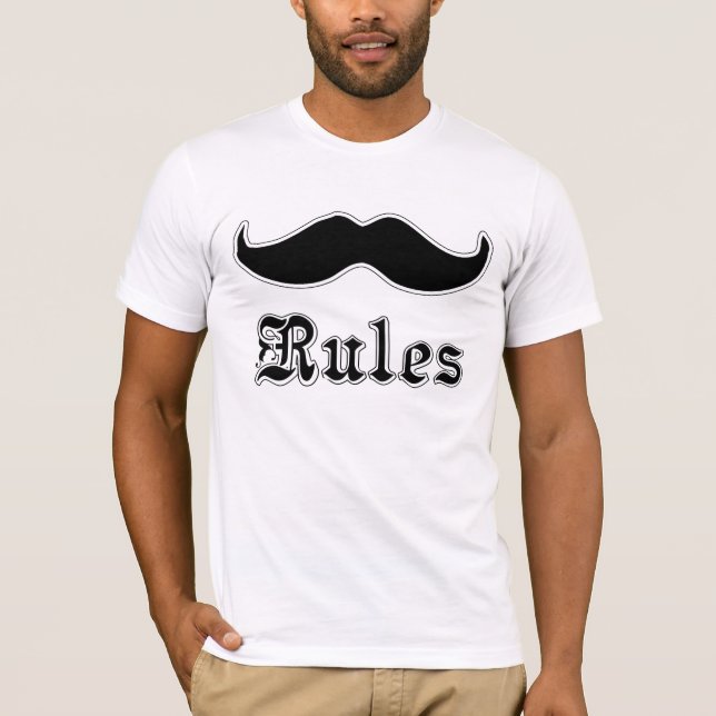 Moustachesregler T Shirt (Framsida)