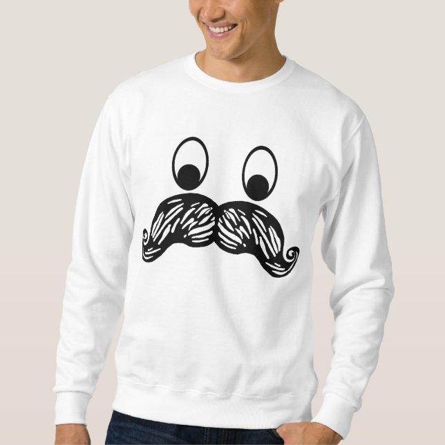 Moustachetröja Sweatshirt (Framsida)