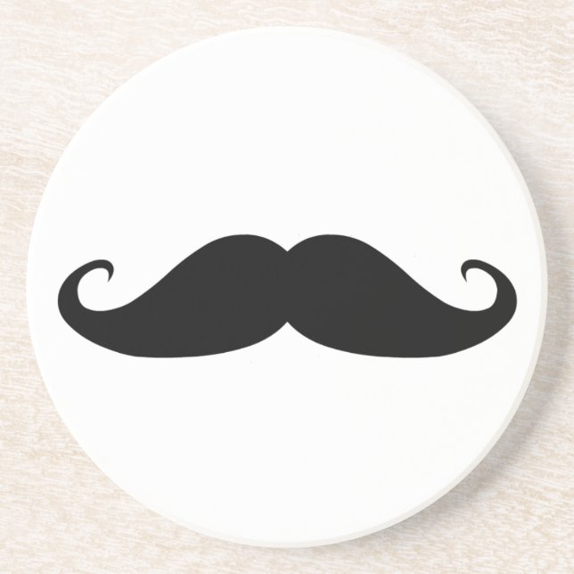 Moustacheunderlägg! Underlägg Sandsten (Framsidan)