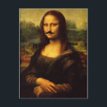 Moustachioed Mona Lisa Vykort<br><div class="desc">Digitalt mustaschförsedd version av Leonardo da Vincis Mona Lisa.</div>