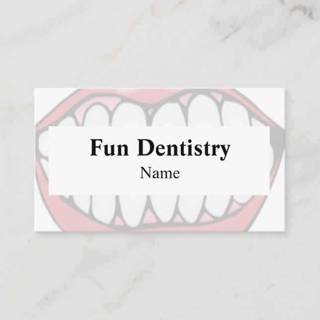 Mouth Dentist Affärskort Visitkort (Framsida)
