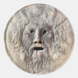 Mouth of Truth - La Bocca della Verità, Rome Italy Runt Klistermärke