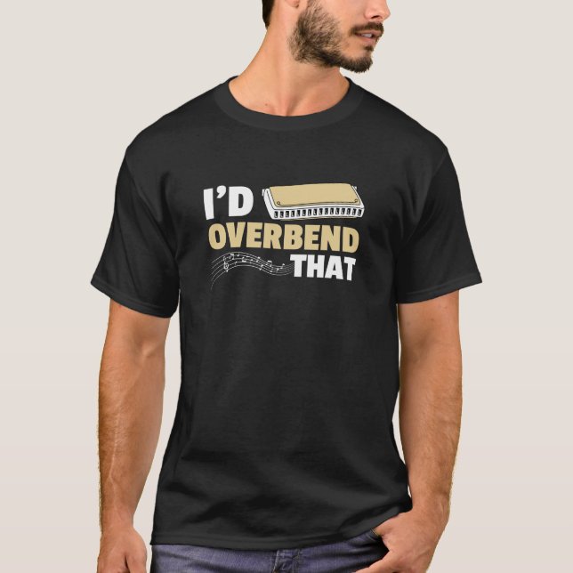 Mouth Organ Harmonica Player 4 T Shirt (Framsida)