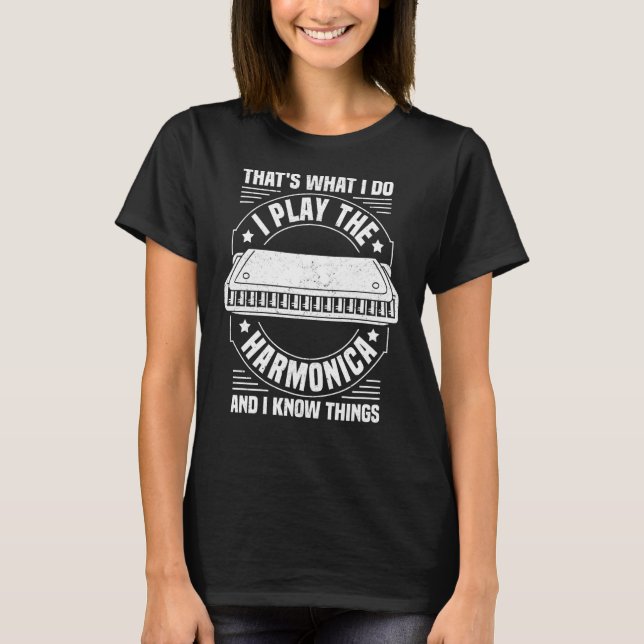 Mouth Organ Harmonicist & Harmonica Player T Shirt (Framsida)